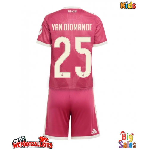 Real Madrid Yan Diomande #25 Replica Third Stadium Kit for Kids 2026-27 Short Sleeve (+ pants)